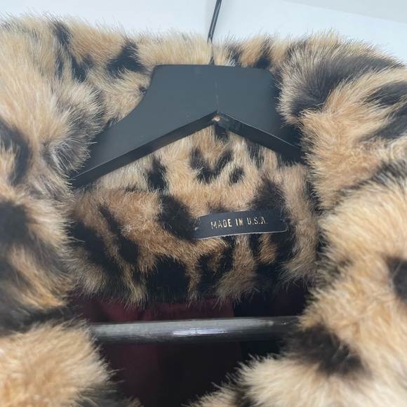 Saks Fifth Avenue Cheetah Print Coat - Picture 3 of 5